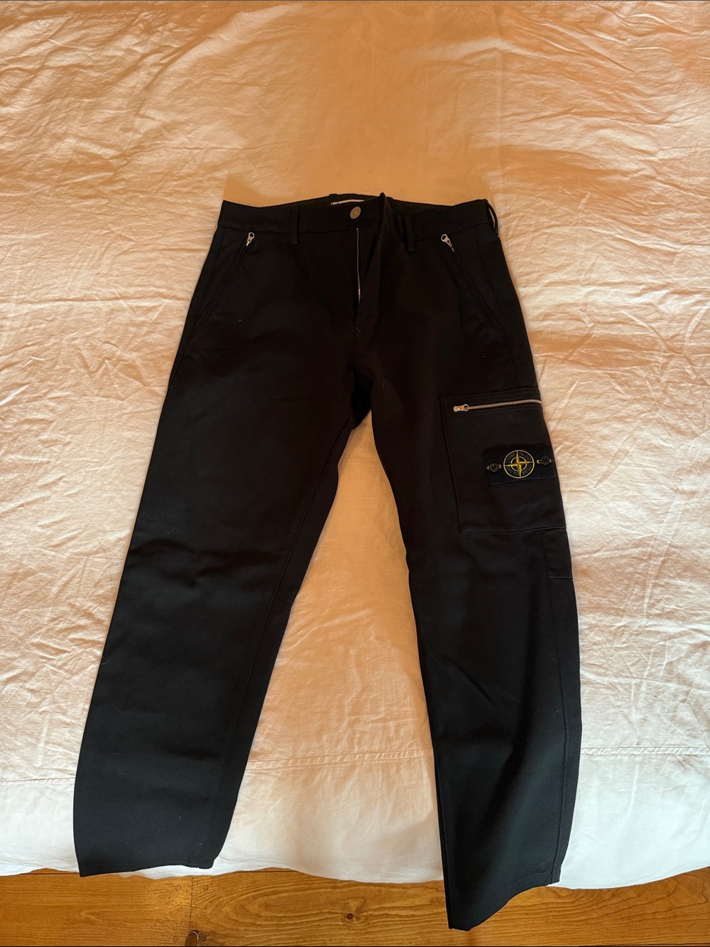 Stone Island Black Utility Cargo Pants - Men's